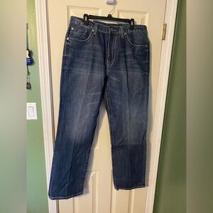 Men's Blue Jeans John B Stetson 1312 modern straight leg 100% cotton sz 38 x 34
